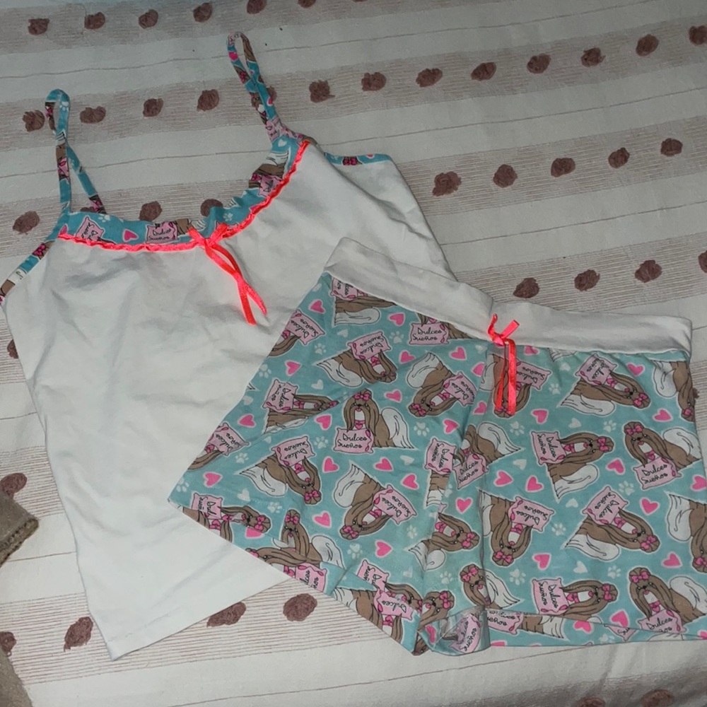 Dogs Short and Tank Pajamas Set